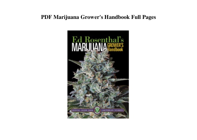 Cannabis cultivation pdf